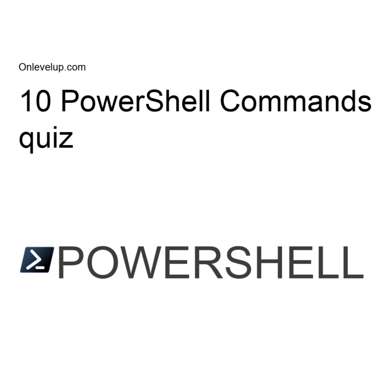 PowerShell Commands quiz On Level Up